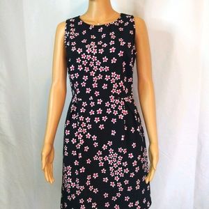 NWT SUGARHILL Black Fit & Flare Mini Floral Sz 4